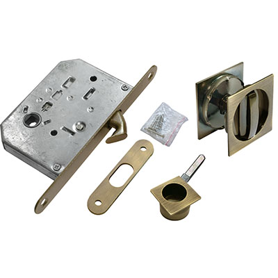 Комплект - ручки, сантехническая защелка MHS-2 WC SC — купить в Miss Doors