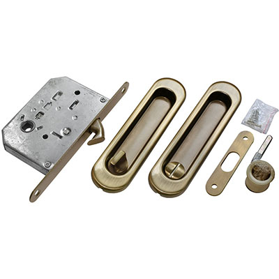 Комплект - ручки, сантехническая защелка MHS150 WC SC — купить в Miss Doors