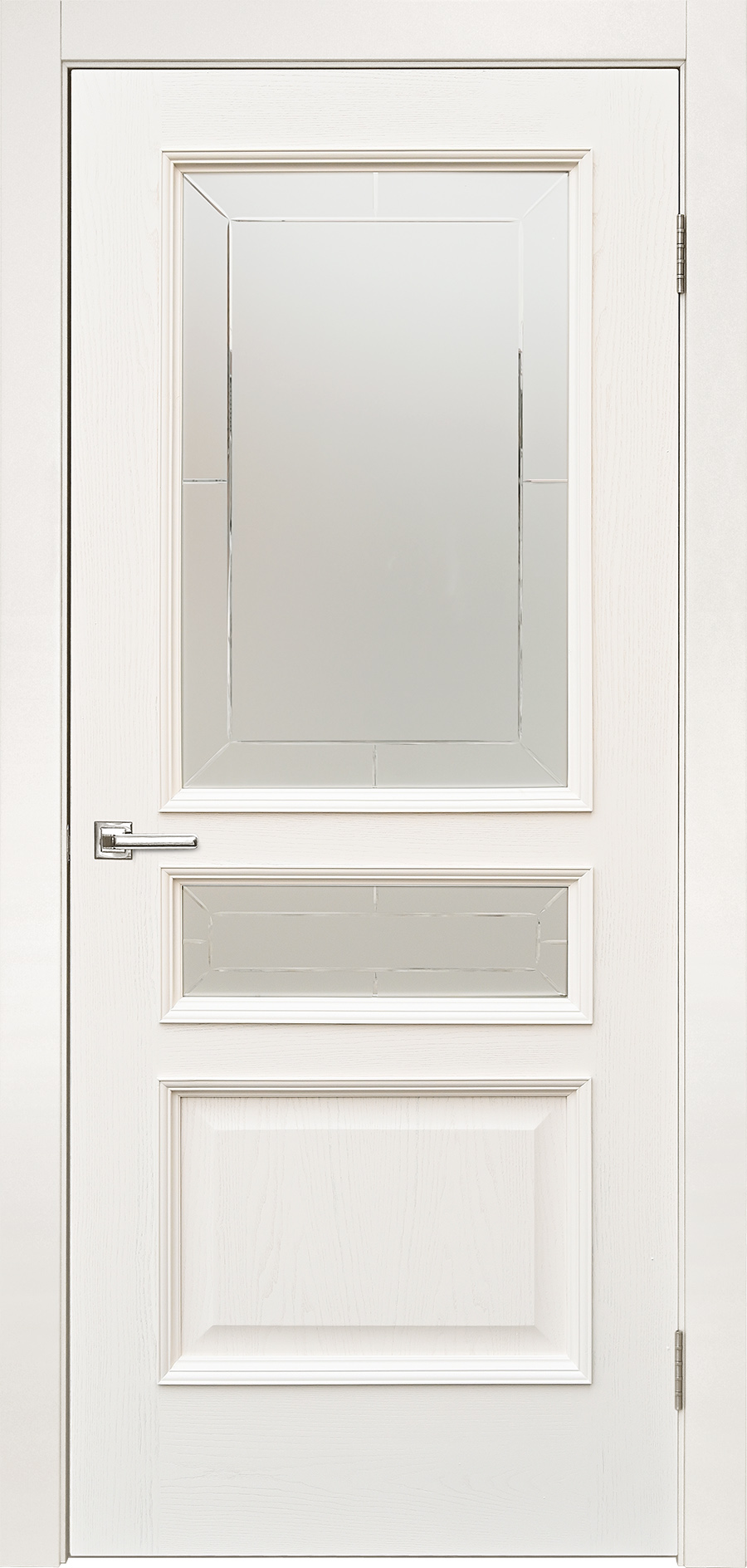 Асти | Шпон | Белый ясень | Остекленная — купить в Miss Doors